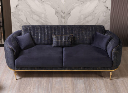 Luxury Sofa 3 Seater Living room Blue Modern Sofa Three Seater Furniture